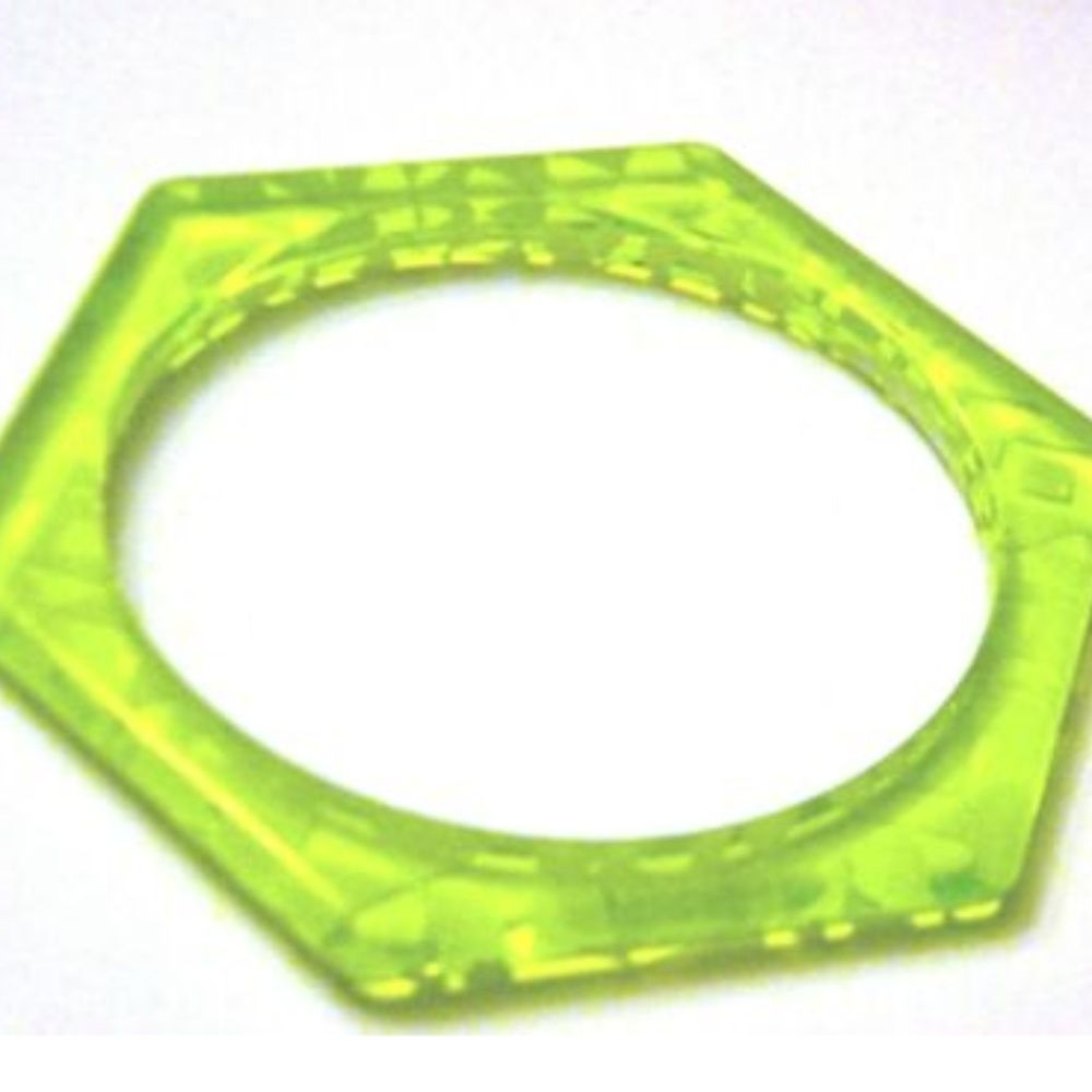 Lucite Bangle Bracelet Hexagon Bracelet